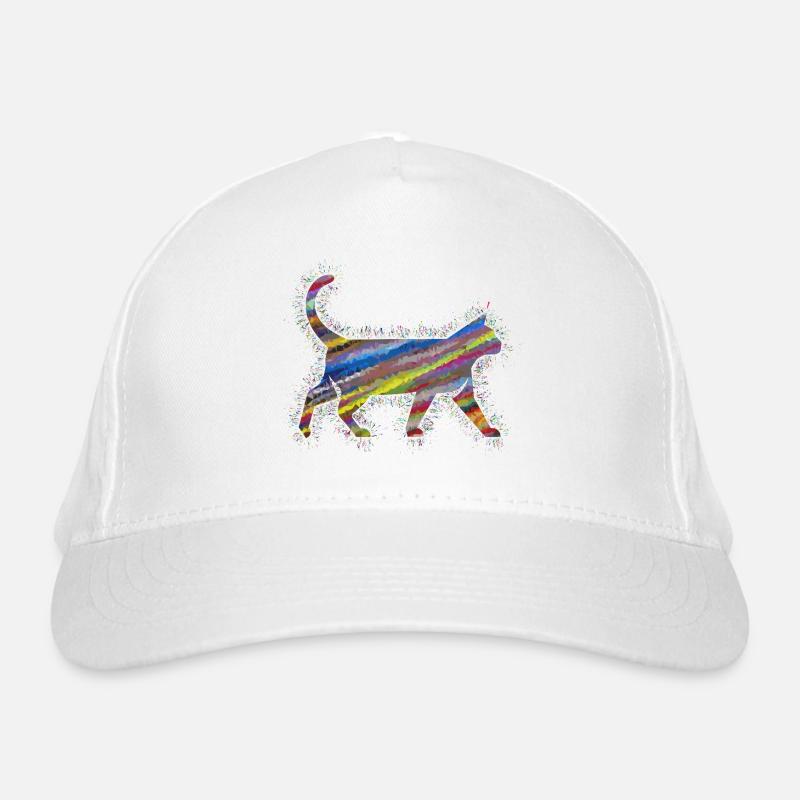 Animaux arc-en-ciel Prisme Chat Casquette classique bio