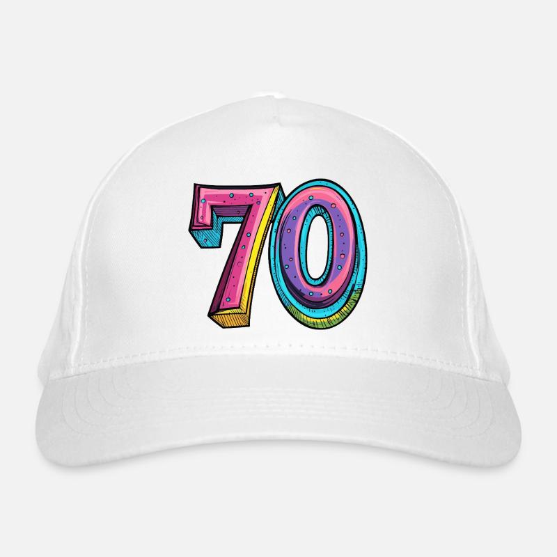 70 chiffres colorés Casquette classique bio