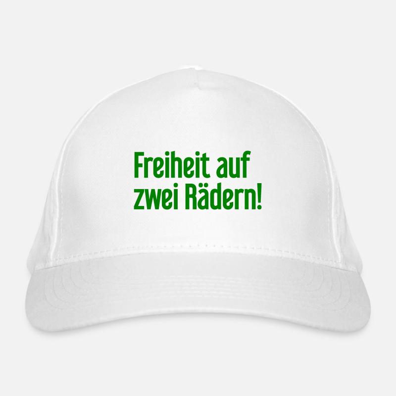 Freedom on Two Wheels - Cyclist Design Organic Baseball Cap