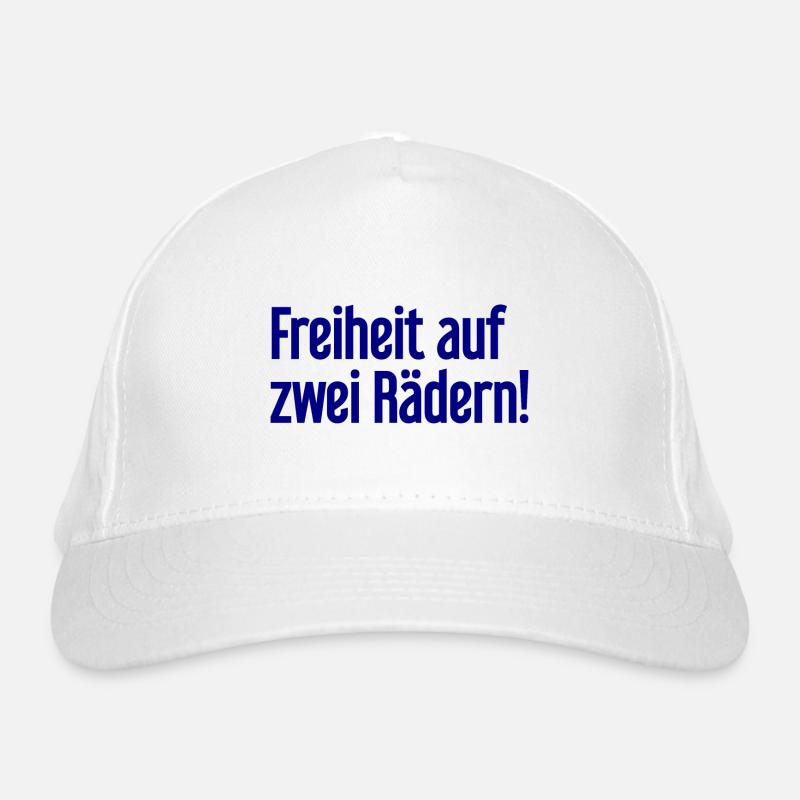 Freedom on Two Wheels - Cyclist Design Organic Baseball Cap