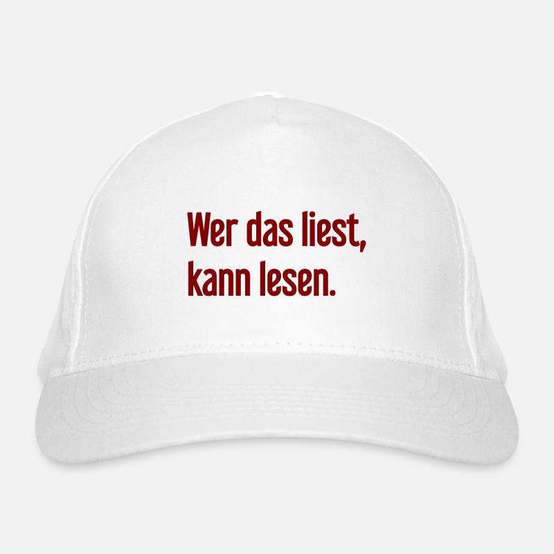 Wer das liest, kann lesen. Bio-Baseballkappe