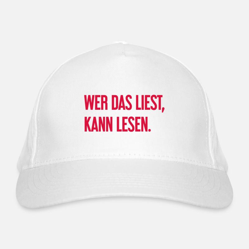 Wer das liest, kann lesen. Bio-Baseballkappe