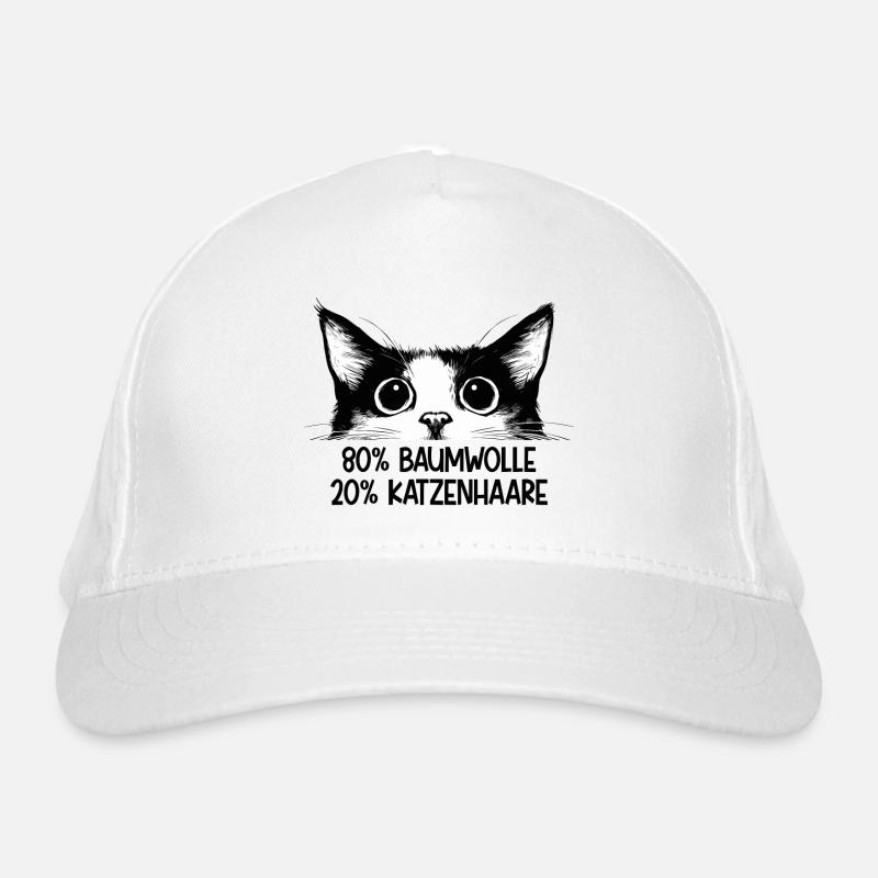 Chat 80 % coton 20 % poils de chat Dicton drôle Casquette classique bio