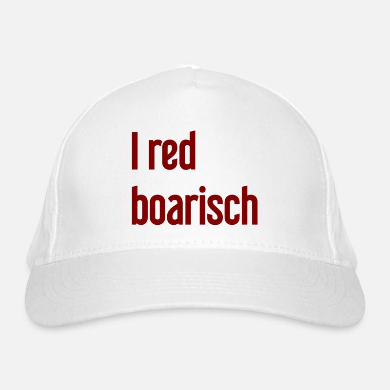 I red boarisch Bio-Baseballkappe