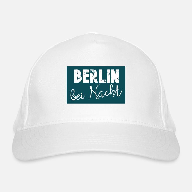 Berlin bei Nacht Bio-Baseballkappe