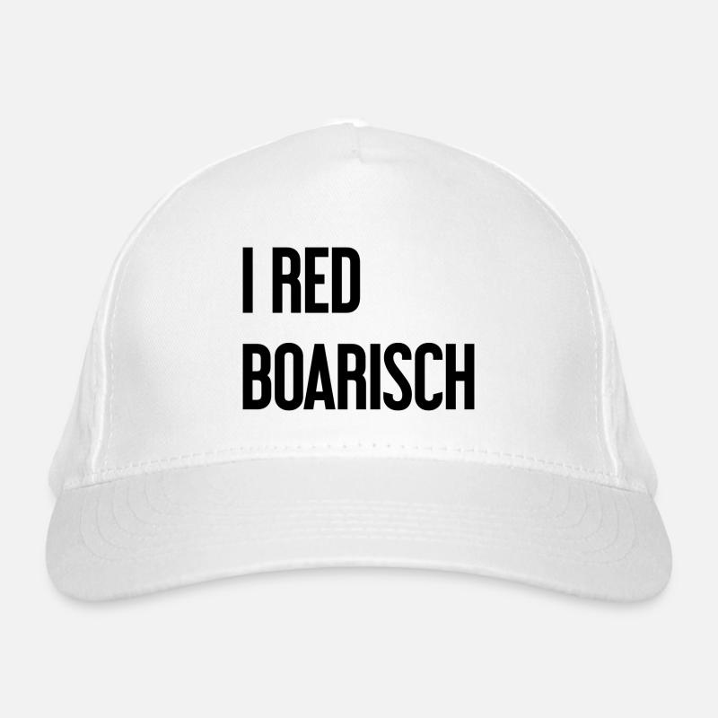 I red boarisch Bio-Baseballkappe