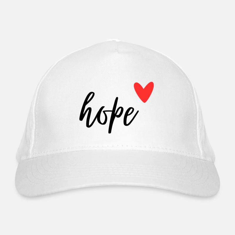 Liebe, Hoffnung Bio-Baseballkappe