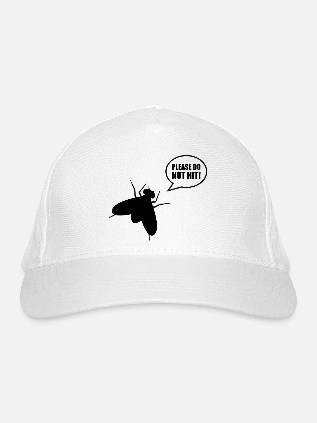 please_do_not_hit - Bio-Baseballkappe - Weiß - Vorne