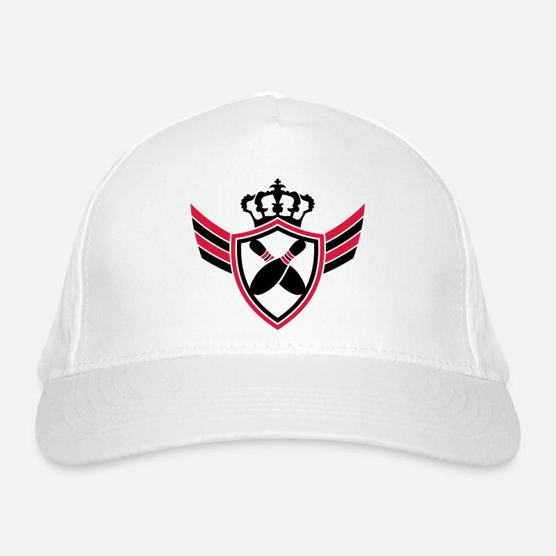 Bowling Pins Blazon Logo Design Casquette classique bio
