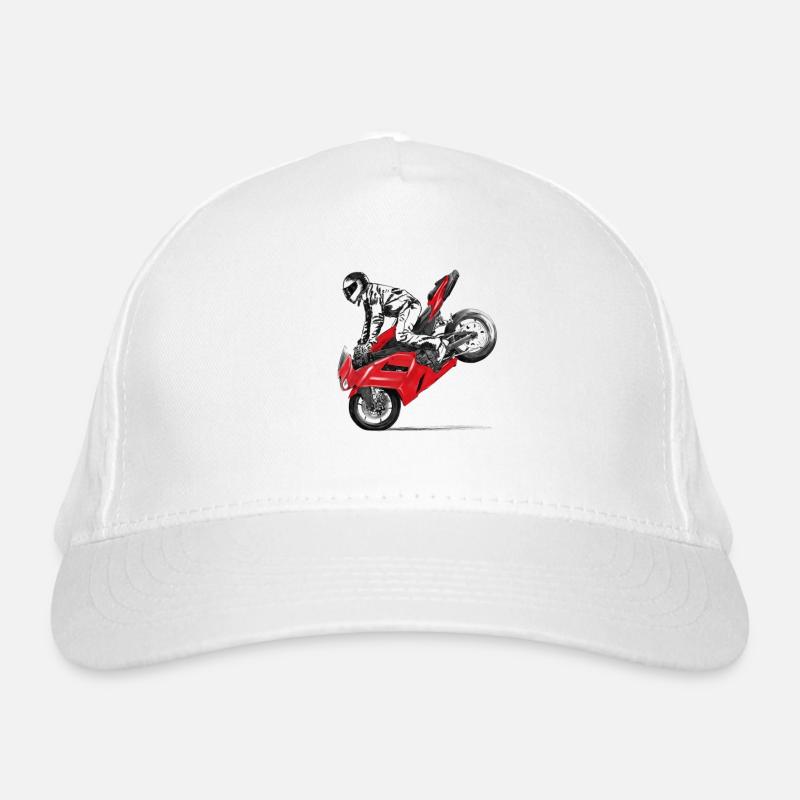 motorcycle stunt Organic Baseball Cap