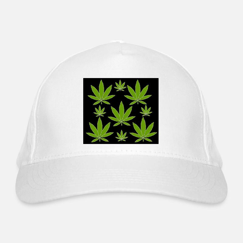 Hemp pattern green Organic Baseball Cap