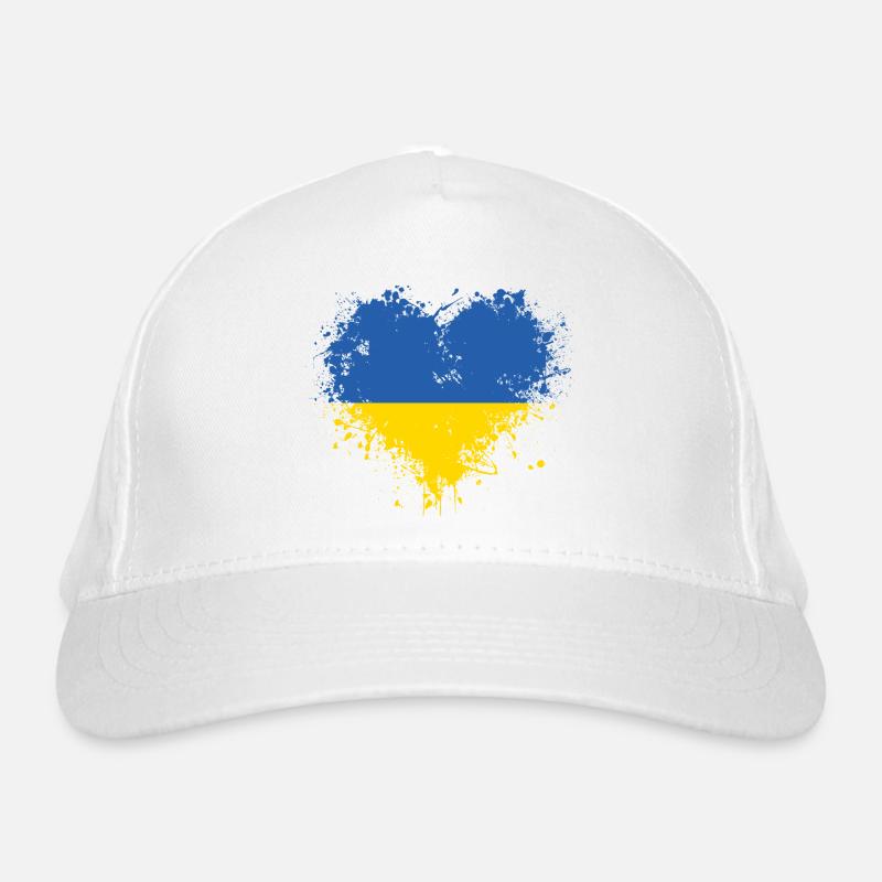 Ukrainisches Herz Bio-Baseballkappe