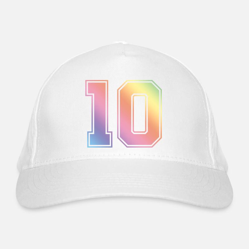 10 Zahl Bunt Bio-Baseballkappe