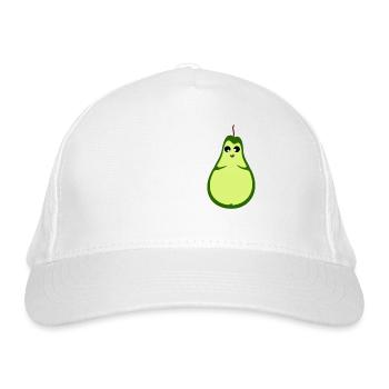Birne - Bio-Baseballkappe - Weiß - Vorne
