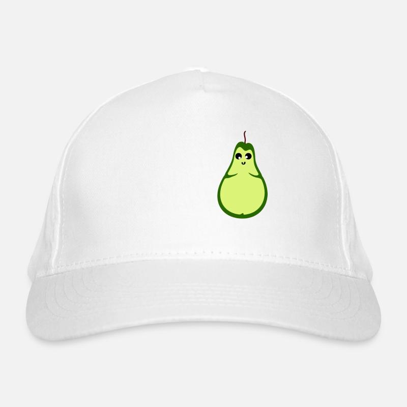 Birne - Bio-Baseballkappe - Weiß