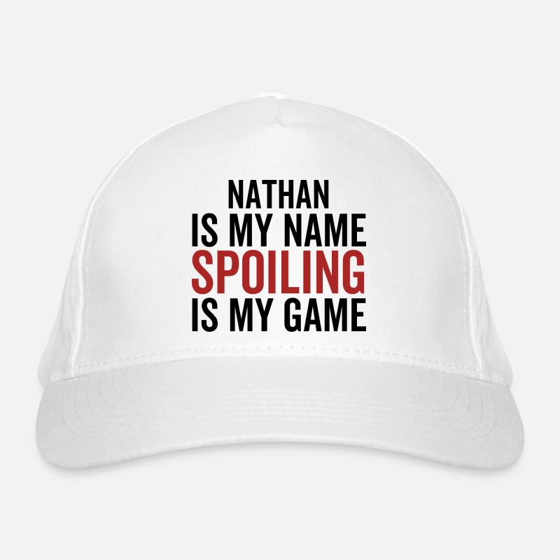 Nathan est mon nom Spoiling est mon jeu Casquette classique bio