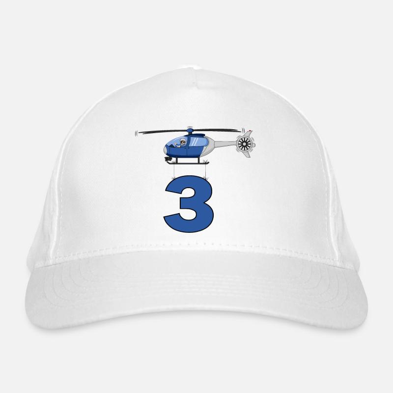 Hélicoptère 3ème anniversaire Casquette classique bio