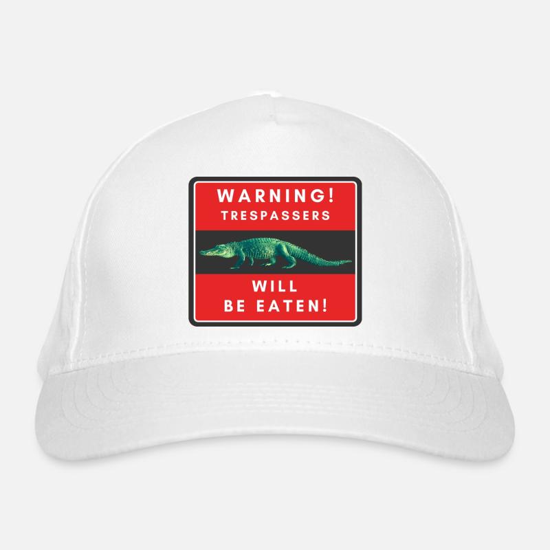 Warnung Eindringlinge werden gegessen Bio-Baseballkappe