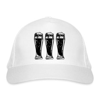 Bier - Bio-Baseballkappe - Weiß - Vorne