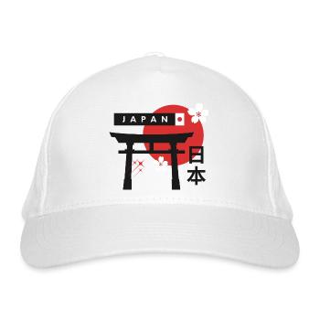 Japan - Bio-Baseballkappe - Weiß - Vorne