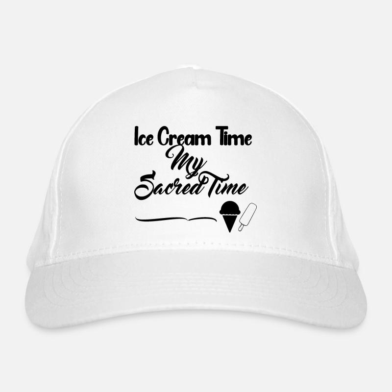 Ice Cream Time - Cooles Design Bio-Baseballkappe