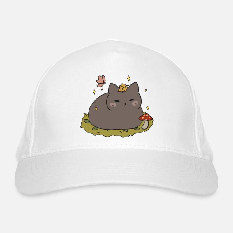 Herbst-Katze Bio-Baseballkappe