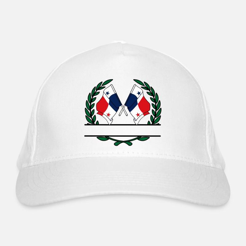 Drapeaux Panama, bannière couronne de laurier Casquette classique bio