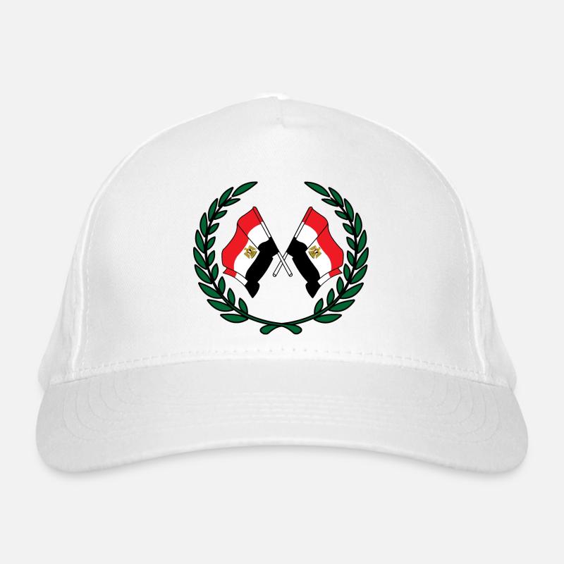 Flags Egypt in laurel wreath Organic Baseball Cap