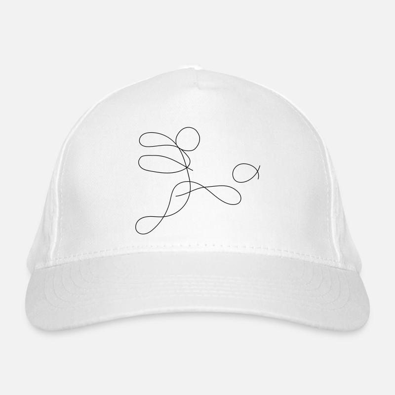 Dessin d’une ligne de footballeur Casquette classique bio