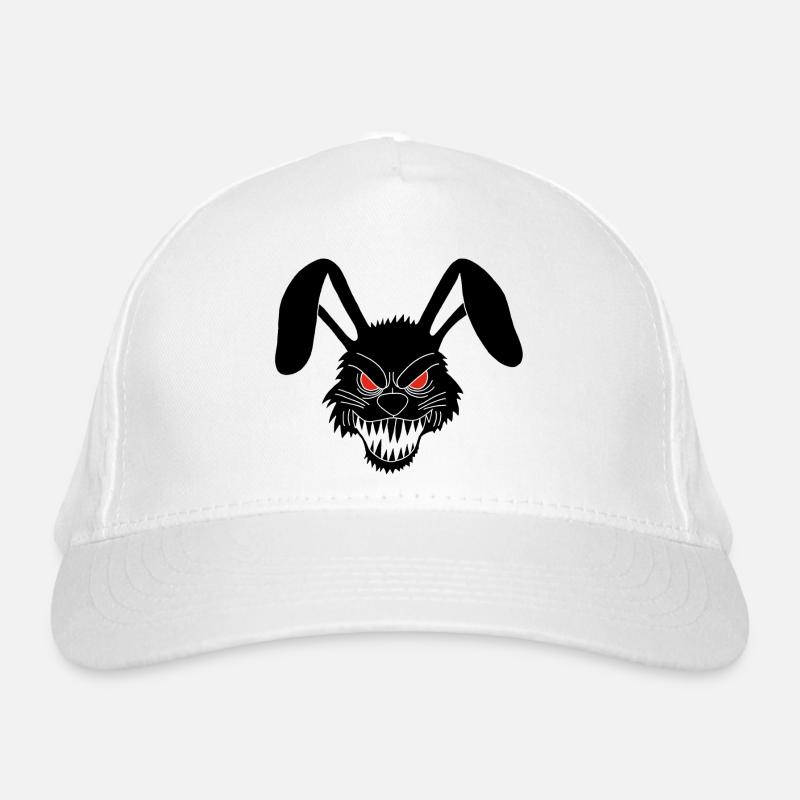 Demonic Black Rabbit Organic Baseball Cap