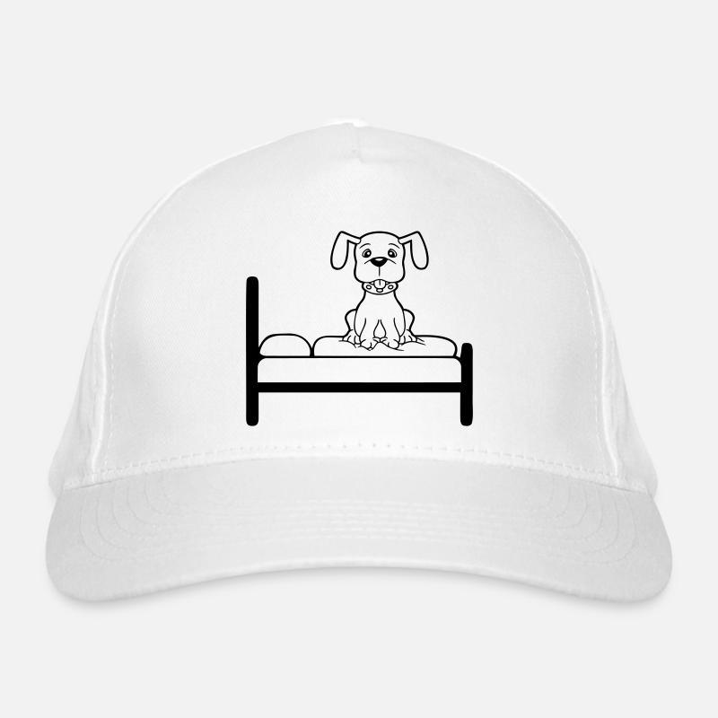 Dog On Bed Relaxed Sleeping Bedroom Cute Organic Baseball Cap