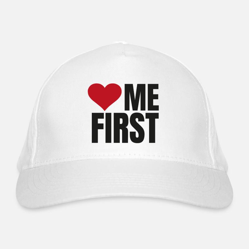 me first black and red Bio-Baseballkappe