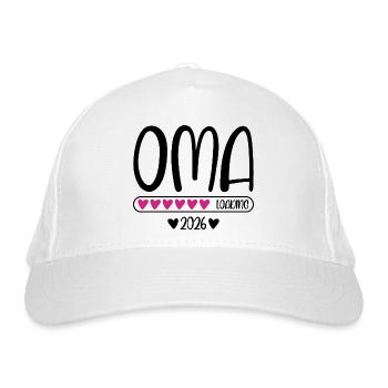 Oma 2026 loading - Bio-Baseballkappe - Weiß - Vorne