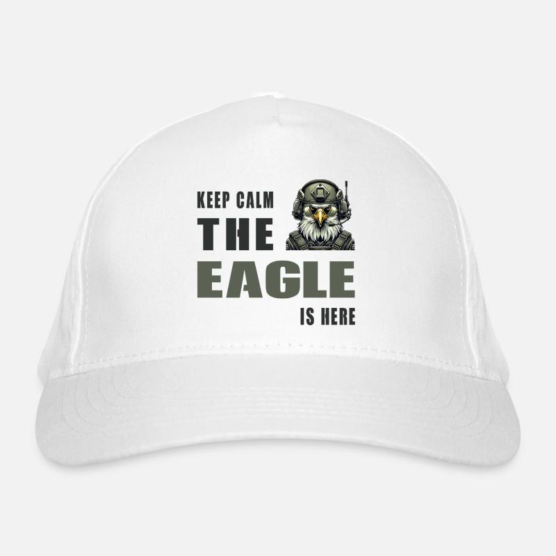Keep Calm – The Eagle Is Here Bio-Baseballkappe