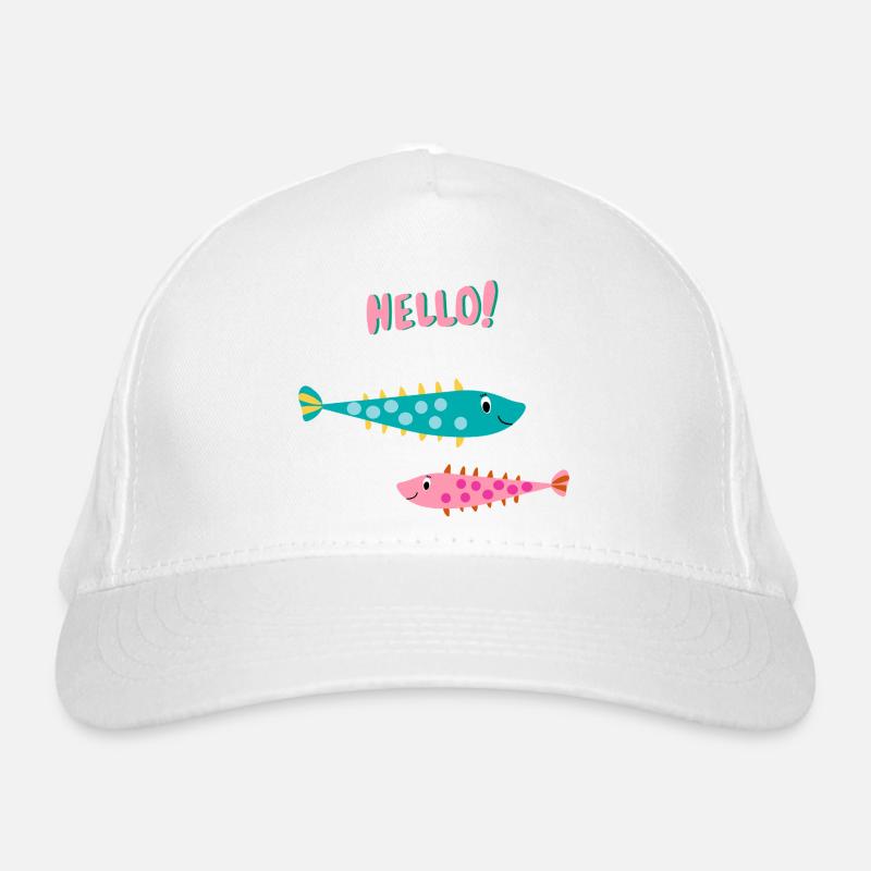 Drôle de poisson dire bonjour - Idée cadeau bébé Casquette classique bio