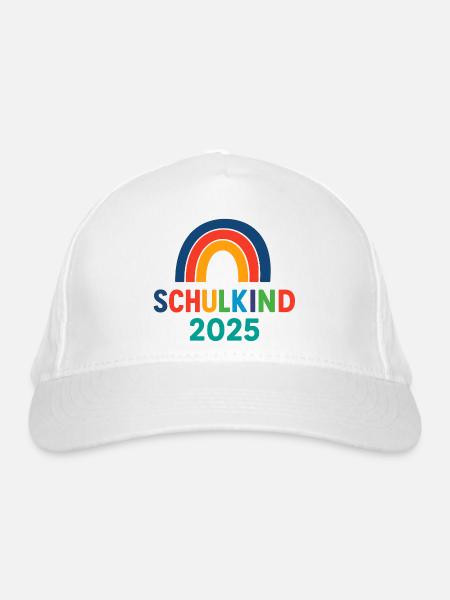Schulkind 2025 - Bio-Baseballkappe - Weiß
