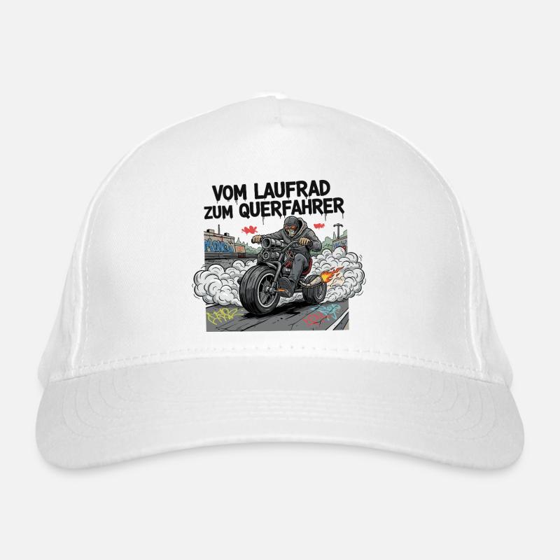 Vom Laufrad zum Querfahrer Bio-Baseballkappe