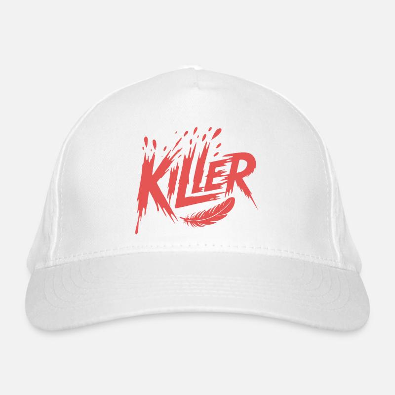 Killer Feather Splash - Organic Baseball Cap - white