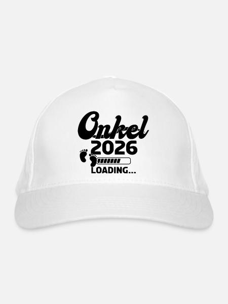 Onkel 2026 Loading - Bio-Baseballkappe - Weiß