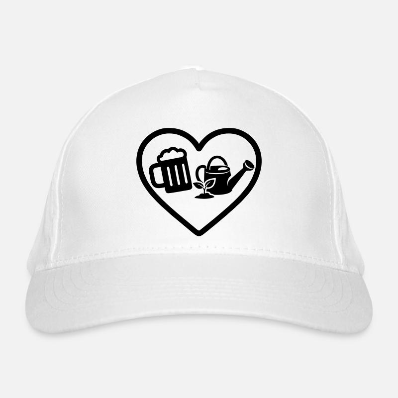 Heart Beer Gardening Humor Organic Baseball Cap