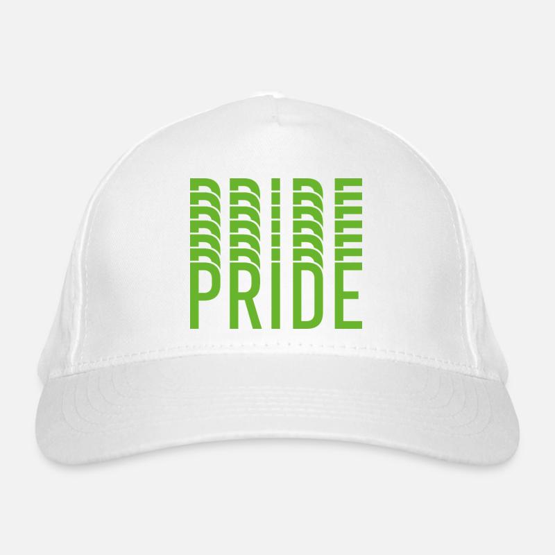 Lime Green Pride Textdesign Bio-Baseballkappe