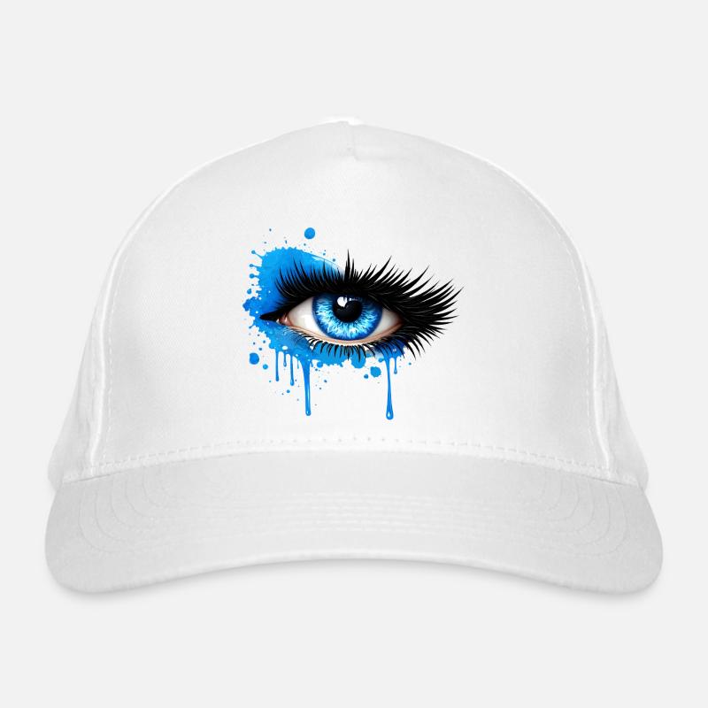 Œil bleu dans le style graffiti Casquette classique bio