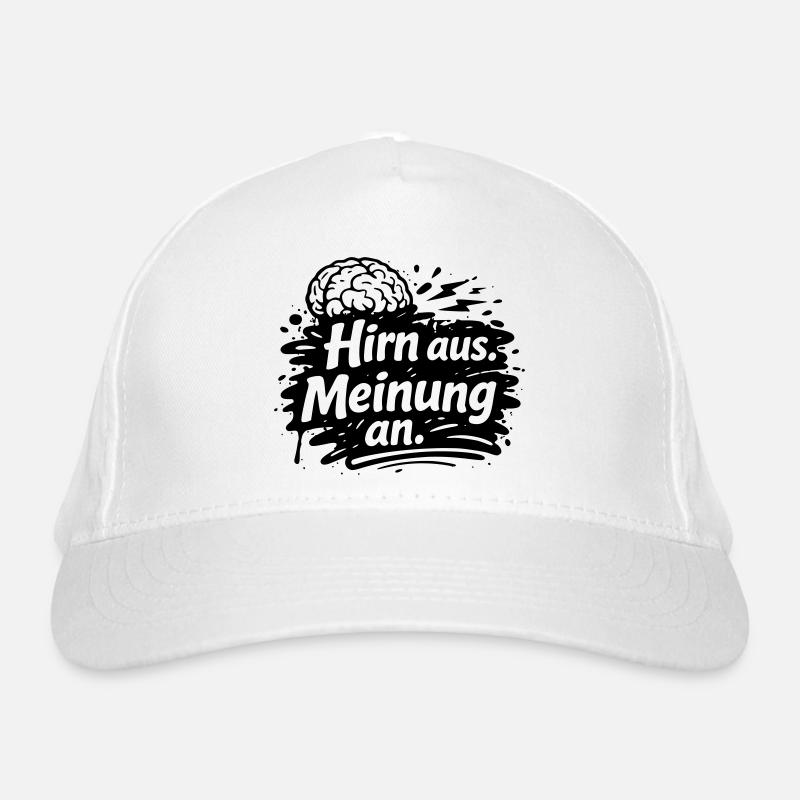 Hirn aus Meinung an Bio-Baseballkappe