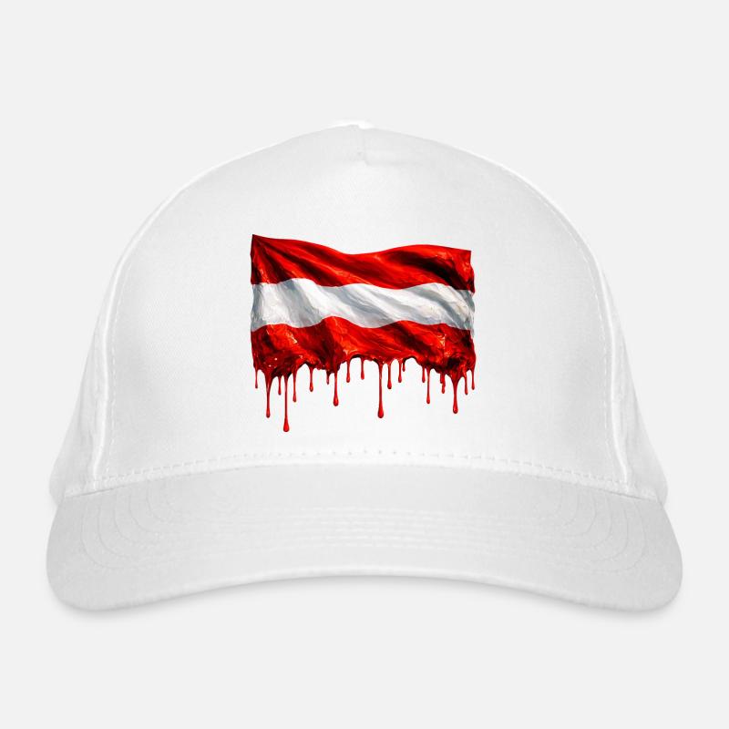 Austrian flag in bright colours Organic Baseball Cap