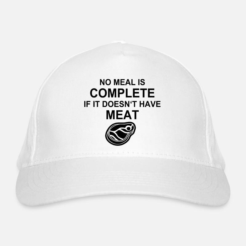 Fleisch, Fleischliebhaber, Grillen, BBQ, Burger, S Bio-Baseballkappe