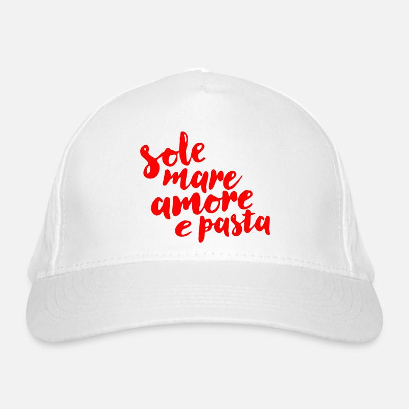 sole, mare, amore e pasta Bio-Baseballkappe