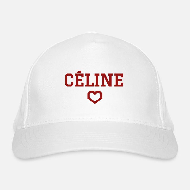 Celine Herz - Bio-Baseballkappe - Weiß