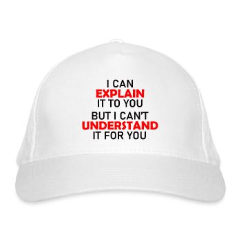 Engineer Slogan - Bio-Baseballkappe - Weiß - Vorne