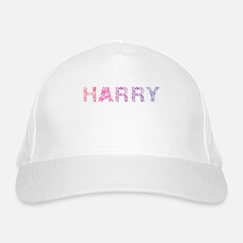 Harry Brief Name - Bio-Baseballkappe - Weiß