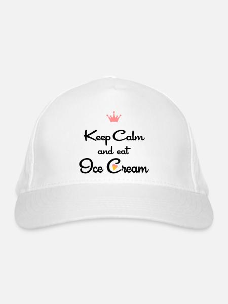 crème glacée - Casquette classique bio - blanc - Devant